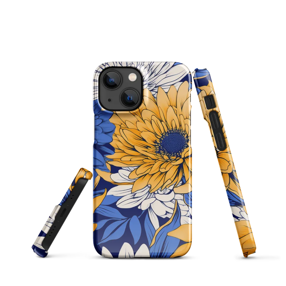 Floral Harmony in Blue and Yellow
