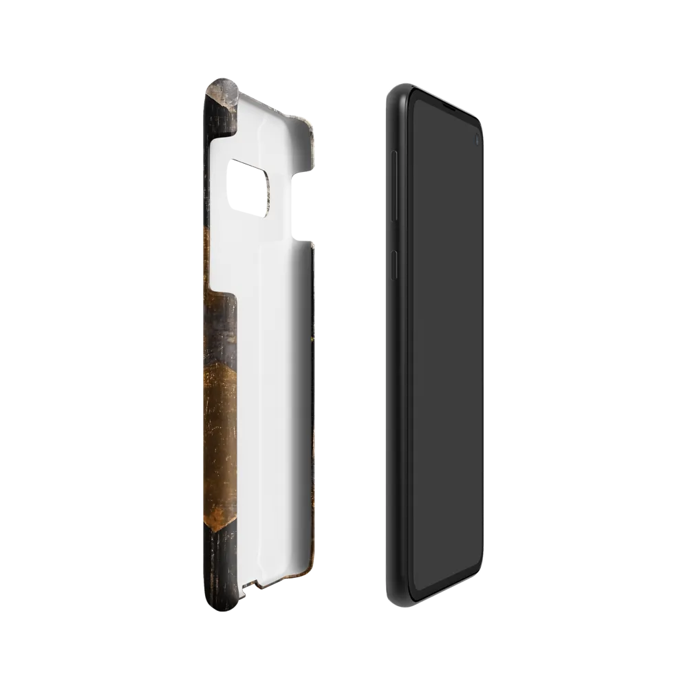Geometric Harmony in Gold and Black | Phone Case |  S10e | Snap Case | Matte