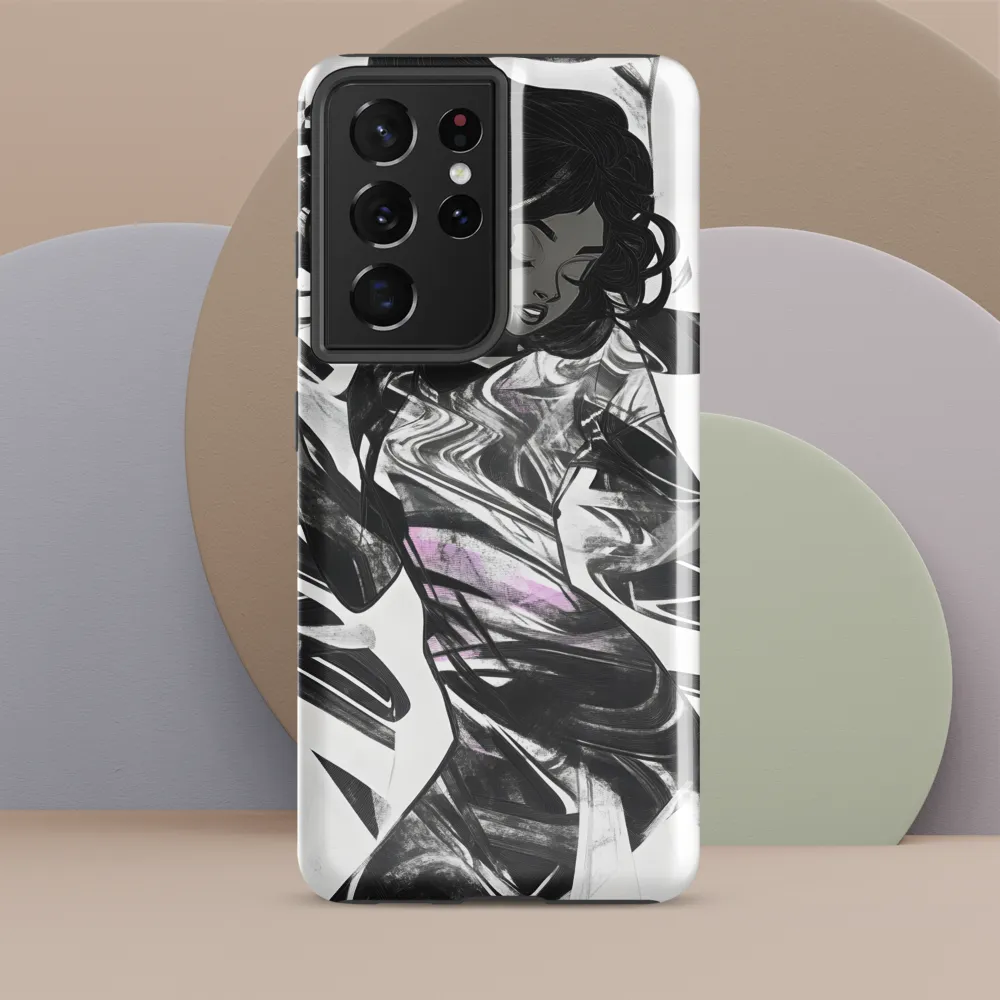 Fluid Grace: The Dance of Shadows | Phone Case |  S21 Ultra | Tough Case | Glossy