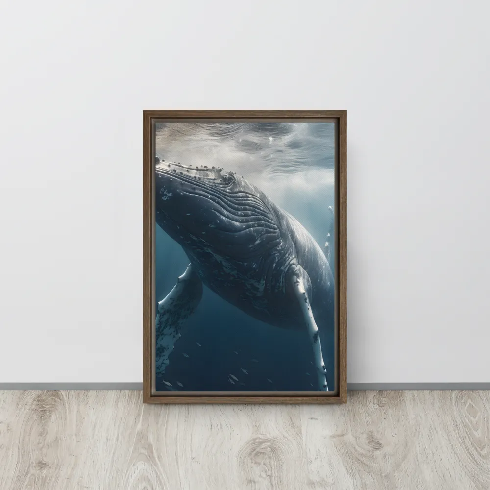 Graced by the Depths | Canvas with Brown Frame | 12″×18″