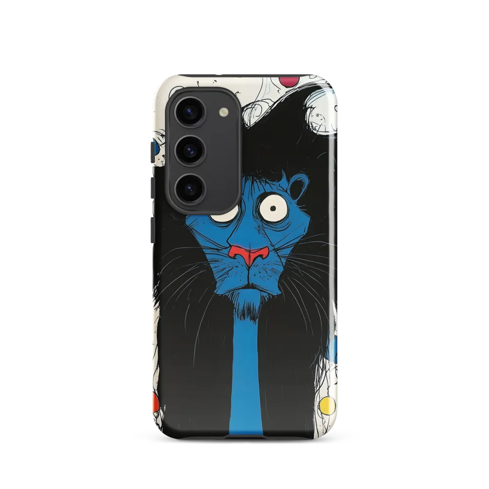 Whimsical Blue Lion