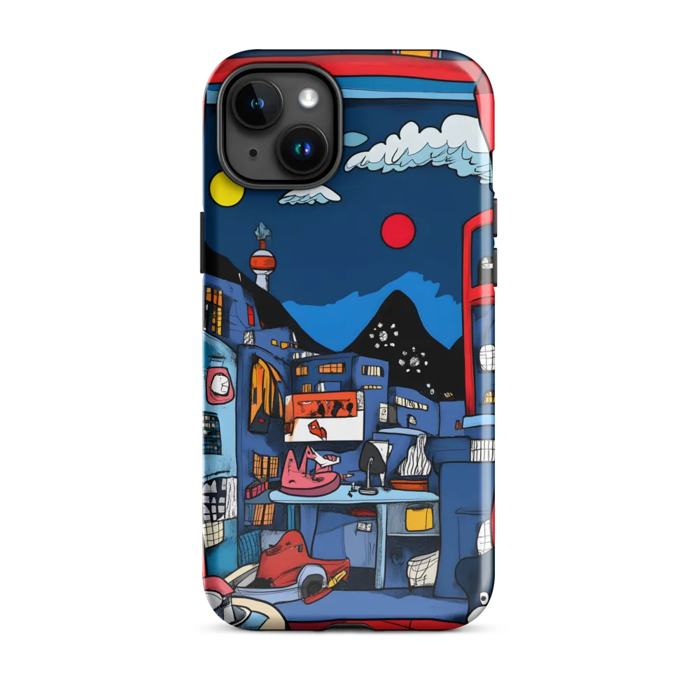 Whimsical Cityscape at Night