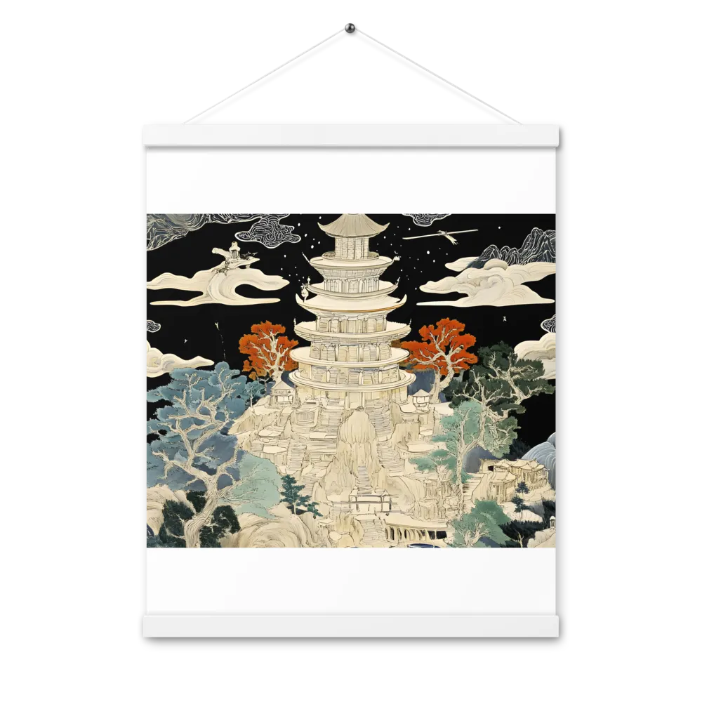 Whispers of the Pagoda | Poster With White Wood Hanger | 16″×20″