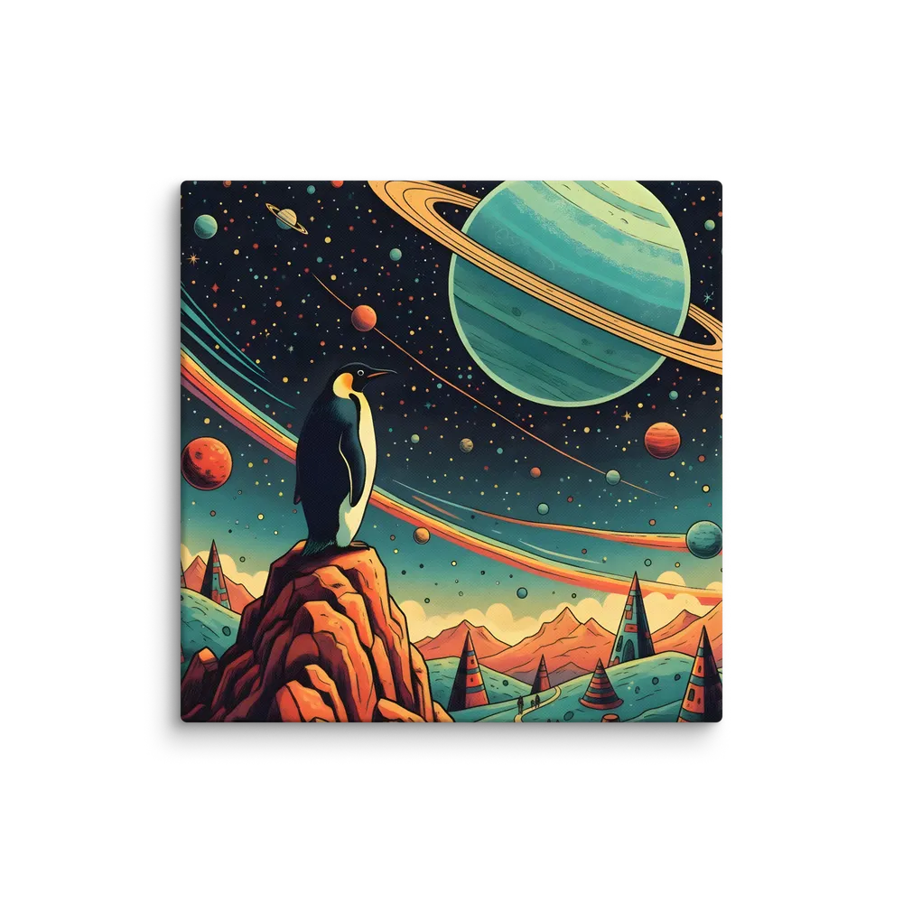 Cosmic Penguin 
 Canvas | 20″x 20″