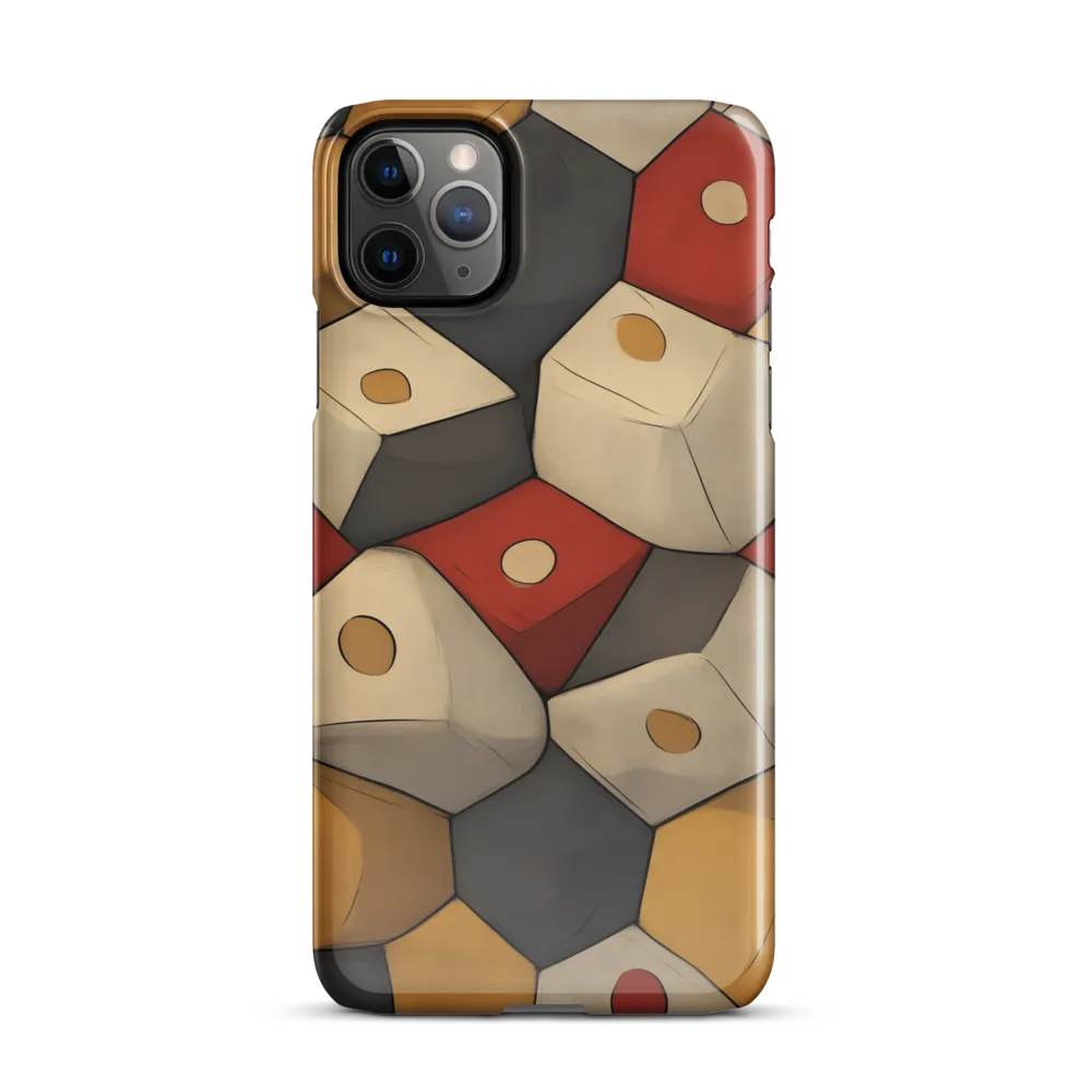 Interlocking Hexagons: An Abstract Dance of Color | Phone Case |  11 Pro Max | Snap Case | Glossy