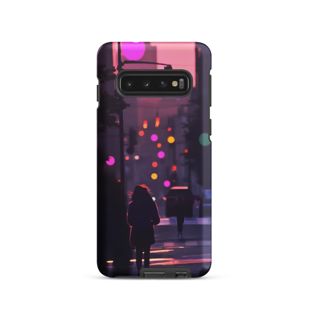 Magenta Dusk on a City Street