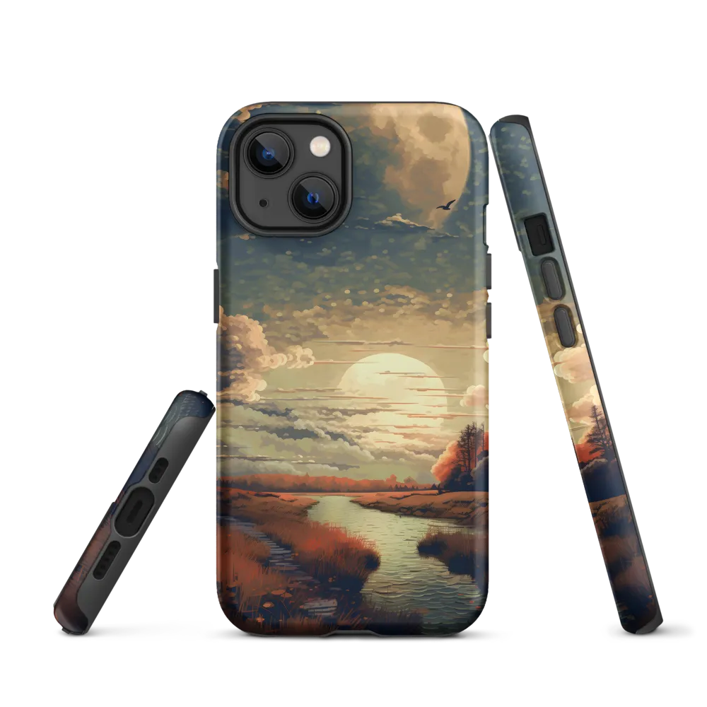 Whispers of Dusk: A Tranquil River Landscape