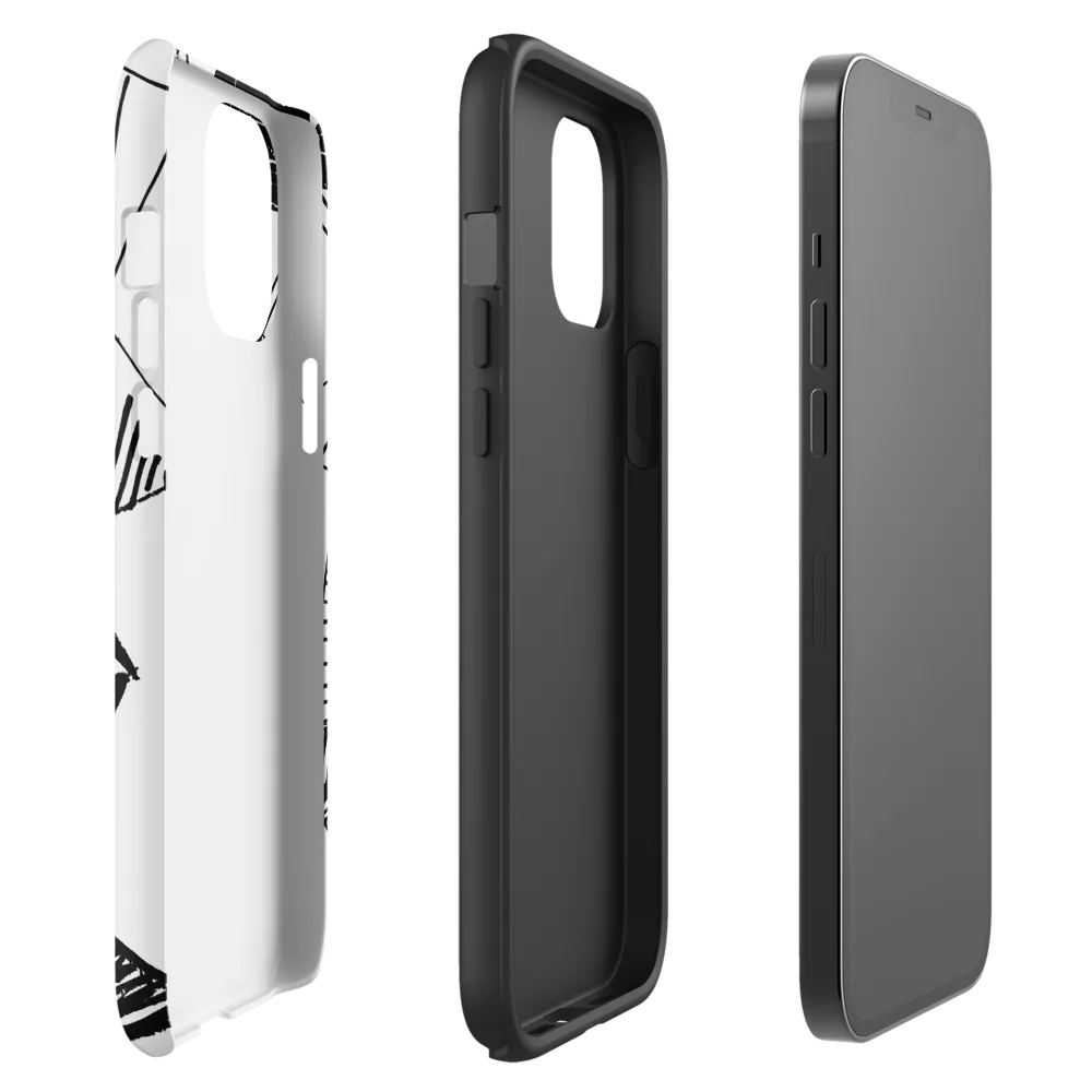 Dynamic Geometry in Ink | Phone Case |  12 Pro Max | Tough Case | Matte