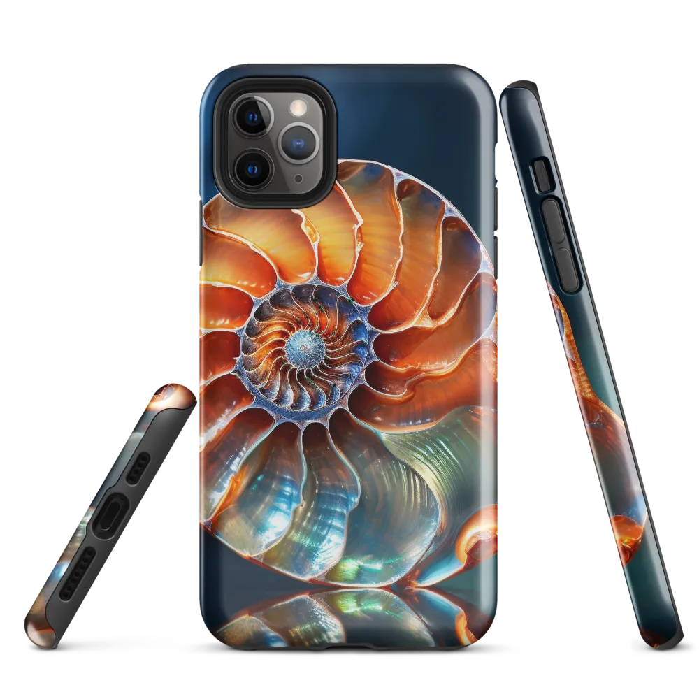 Elegance of the Nautilus Shell | Phone Case |  11 Pro Max | Tough Case | Glossy