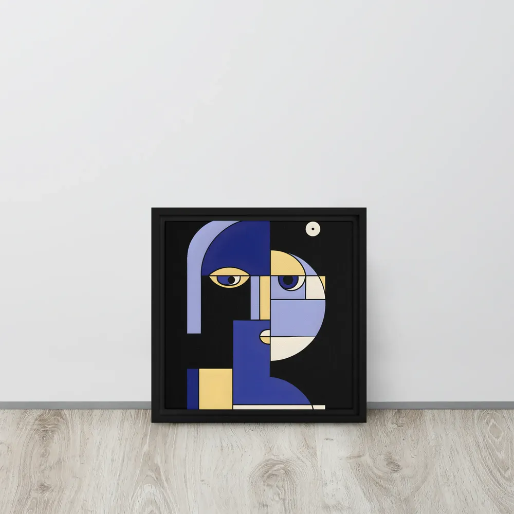 Geometric Portrait 
 Canvas with Black Frame | 12″x 12″