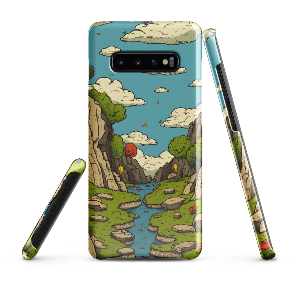 Whimsical Serenity: A Canyon Landscape | Phone Case |  S10 Plus | Snap Case | Glossy