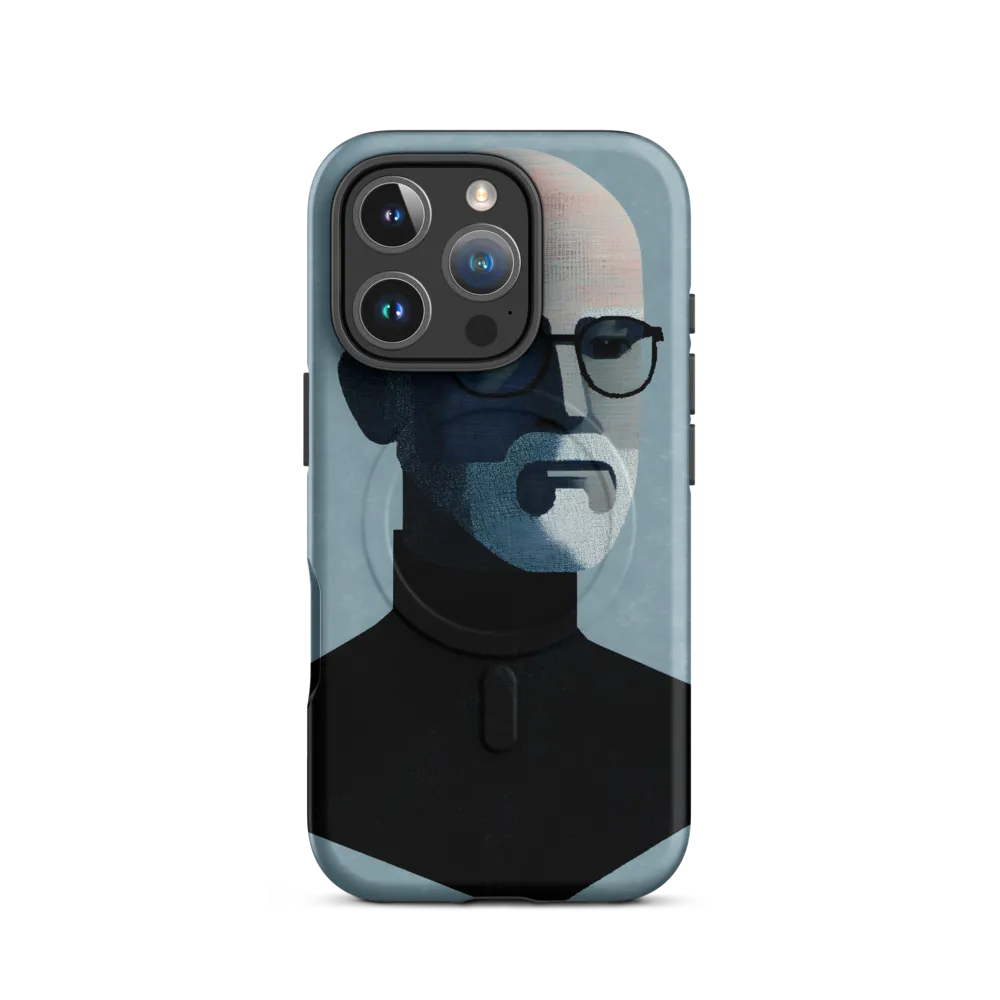 Minimalist Portrait of a Modern Man | Phone Case |  16 Pro | MagSafe® Tough Case | Matte