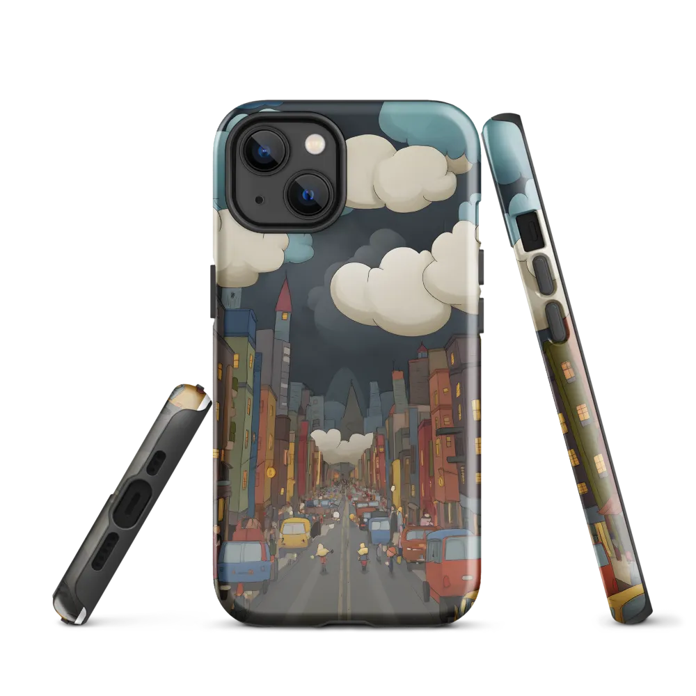 Urban Symphony: A City Awakens at Dusk | Phone Case |  13 | Tough Case | Glossy
