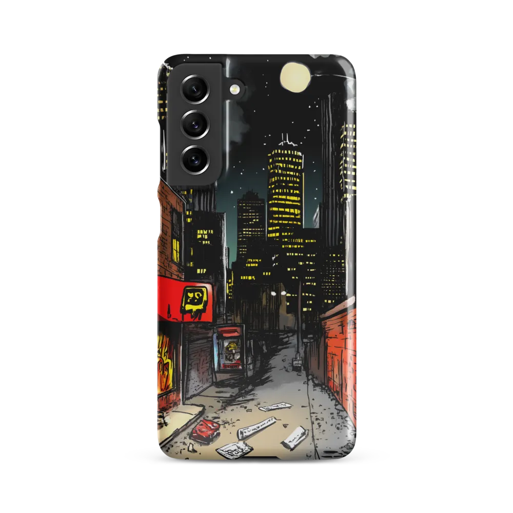 Nocturnal Cityscape: The Hidden Alley | Phone Case |  S21 FE | Snap Case | Glossy