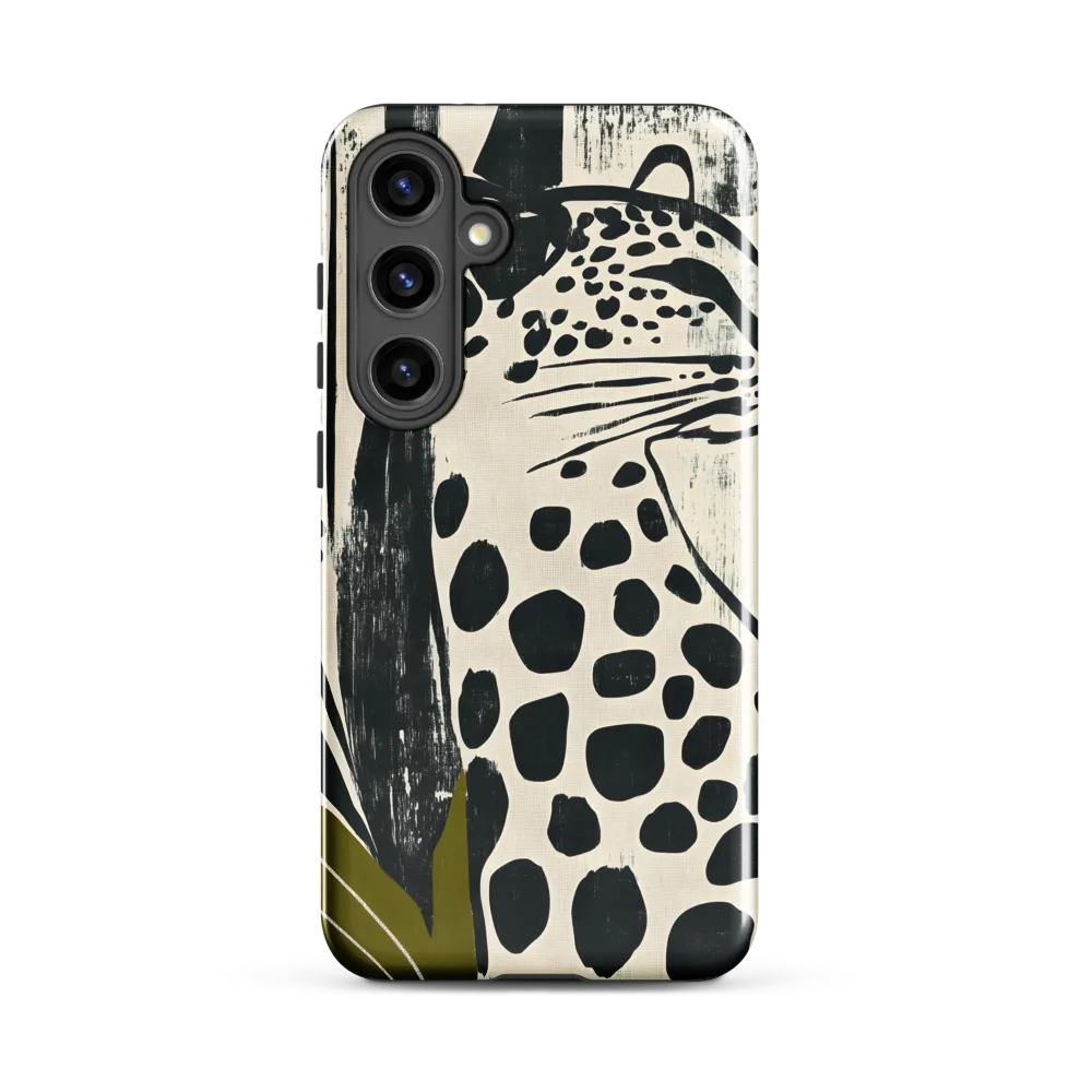 Leopard in Silhouette: A Modern Appeal | Phone Case |  S24 Plus | Tough Case | Glossy