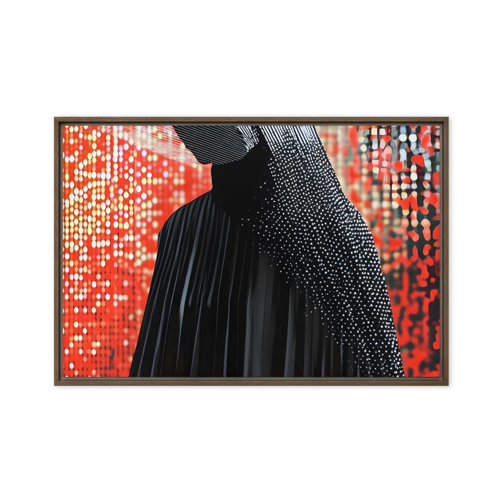 Veil of Modernity | Canvas with Brown Frame | 20″×30″