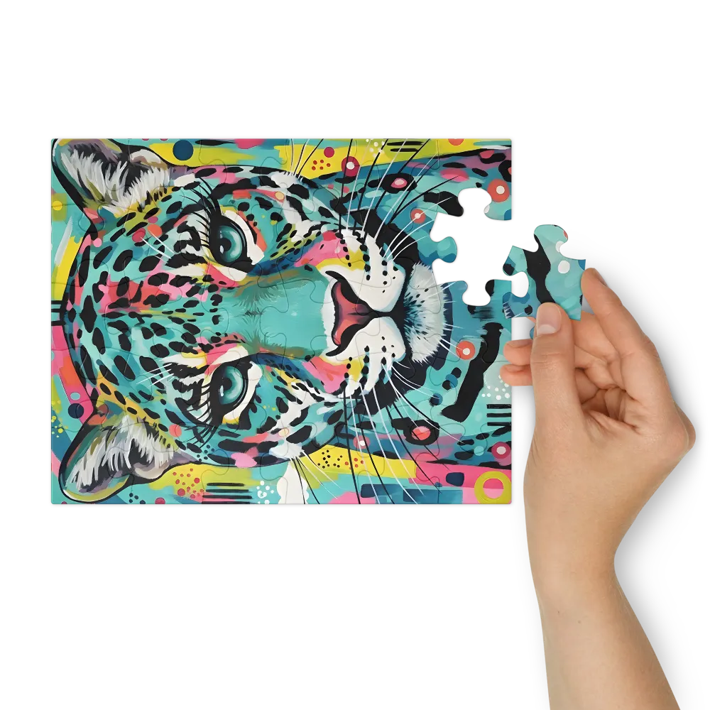 Chromatic Leopard 
 Jigsaw Puzzle in Tin Box