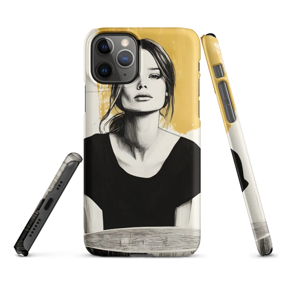 Golden Serenity: A Minimalist Portrait