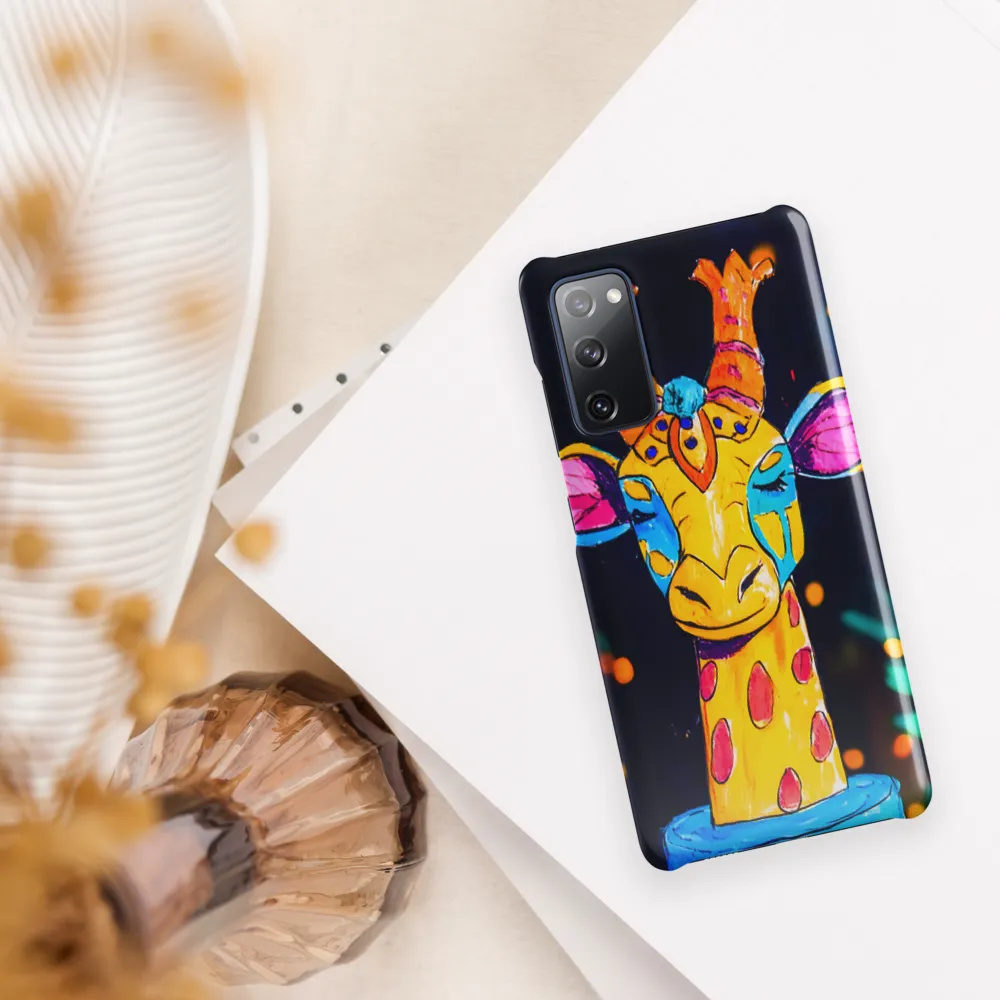 Whimsical Giraffe in Vibrant Colors