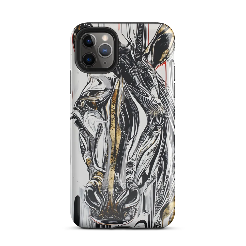 Ethereal Majesty: The Abstract Zebra | Phone Case |  11 Pro Max | Tough Case | Glossy