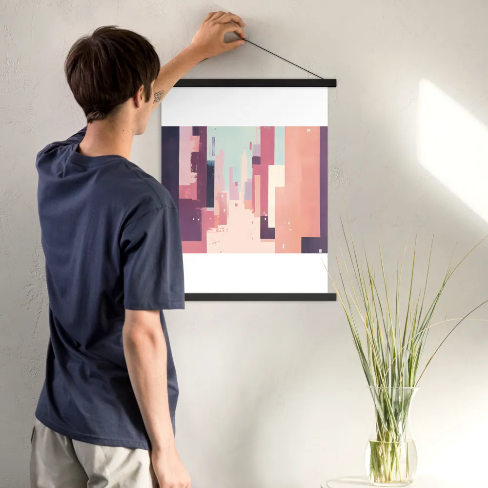 Tranquil Cityscape | Poster With Black Wood Hanger | 18″×24″