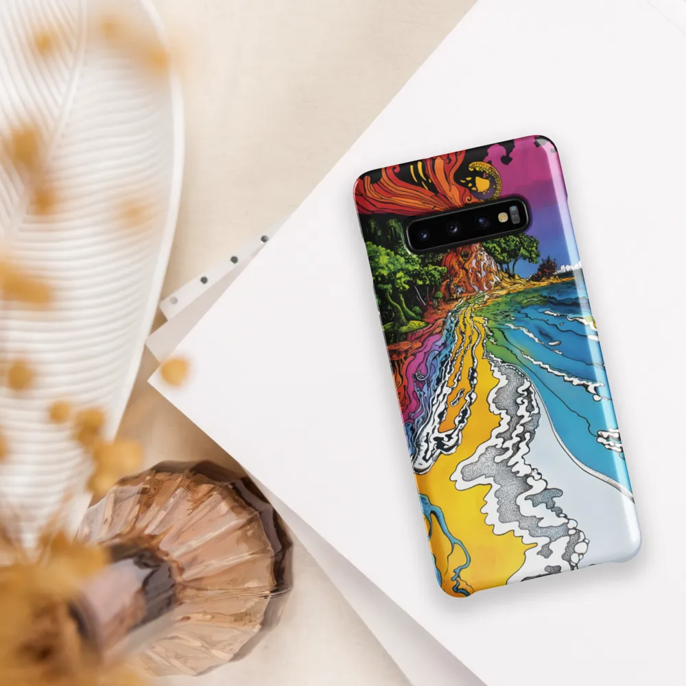 Ethereal Flow: A Psychedelic Landscape | Phone Case |  S10 Plus | Snap Case | Glossy