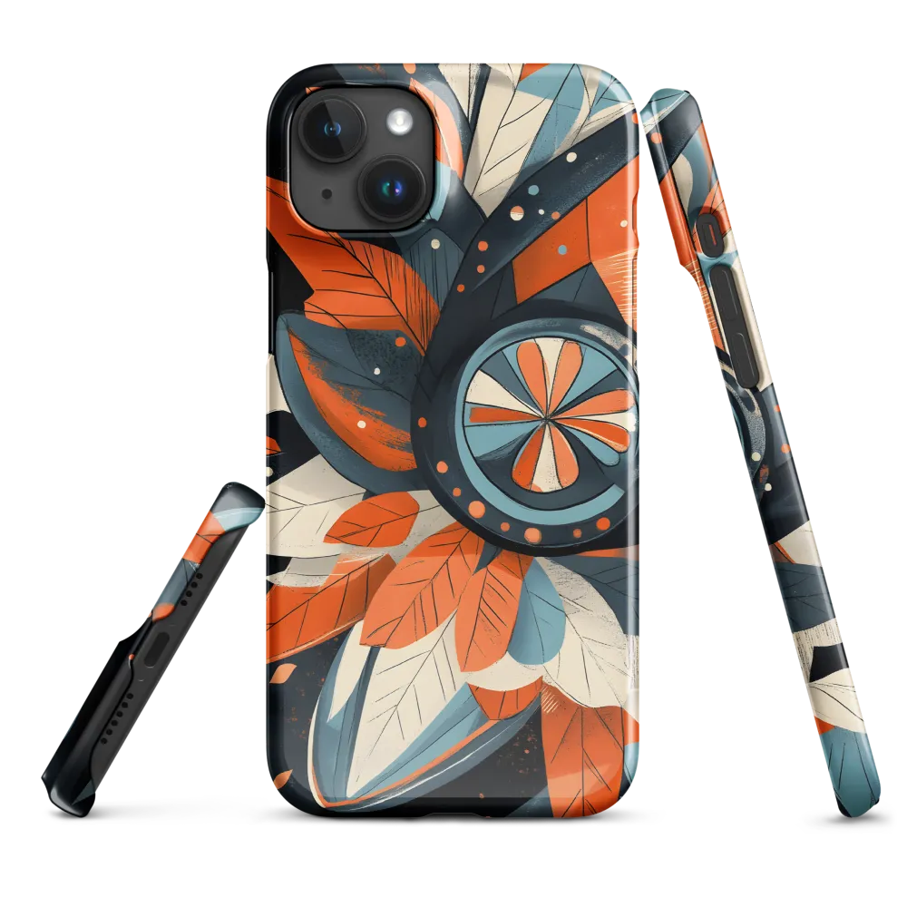 Floral Symphony in Orange and Teal