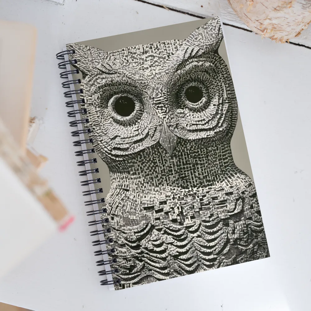 Intricate Owl of Textures | Spiral Notebook