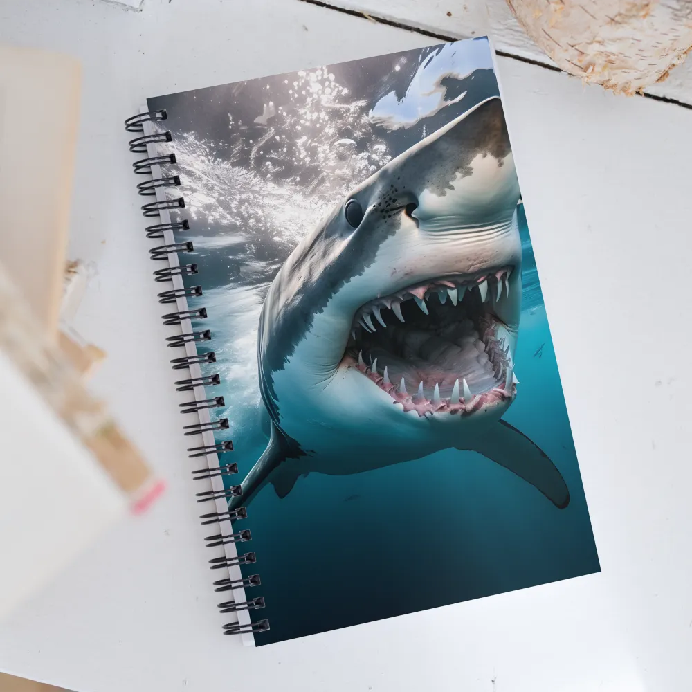 Majesty of the Ocean: The Great White Shark | Spiral Notebook