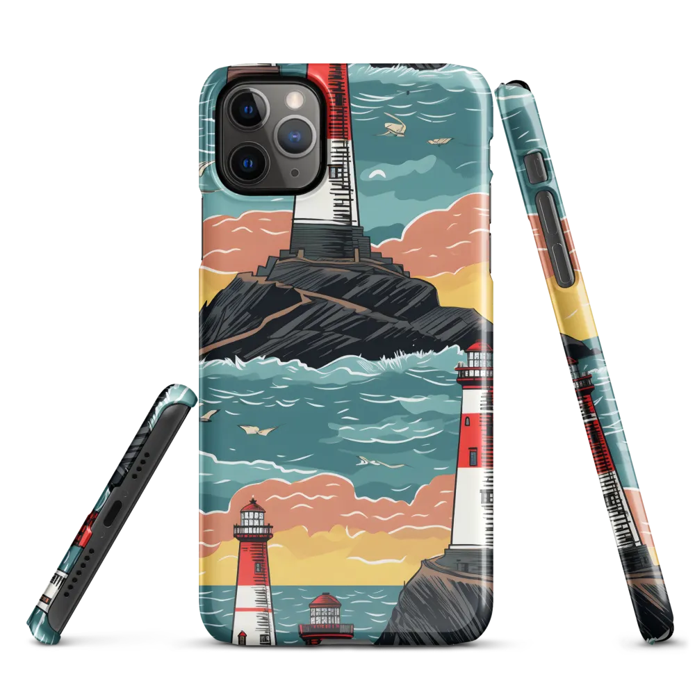 Lighthouses in a Whimsical Ocean | Phone Case |  11 Pro Max | Snap Case | Glossy