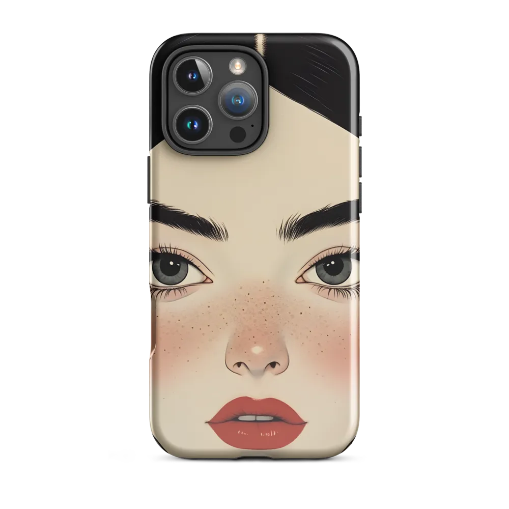 Serenity Captured: A Modern Portrait | Phone Case |  16 Pro Max | Tough Case | Glossy