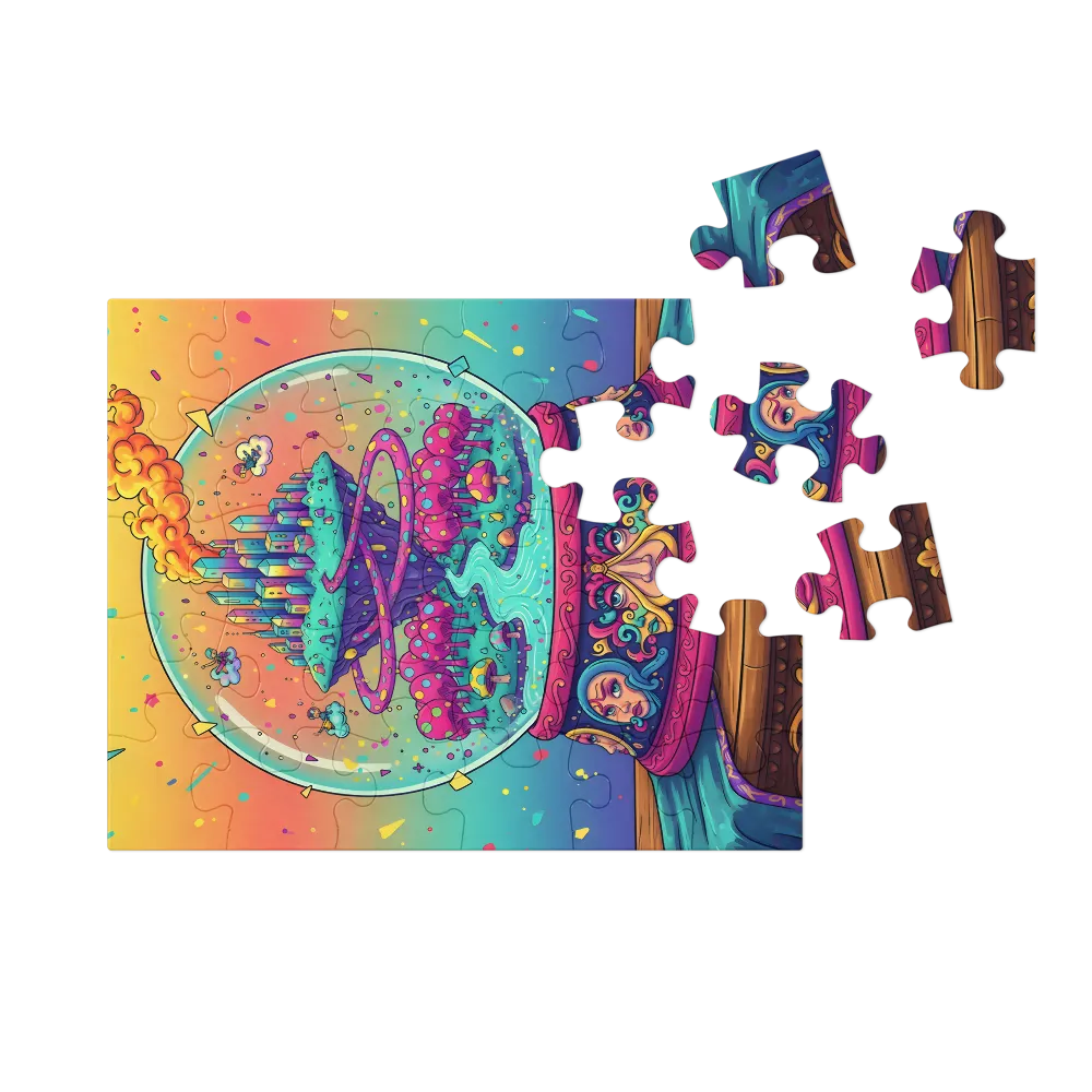 Enchanted Snow Globe 
 Jigsaw Puzzle in Tin Box