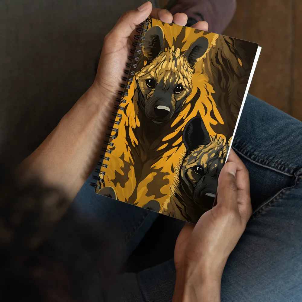 The Call of the Wild: Hyena Harmony | Spiral Notebook