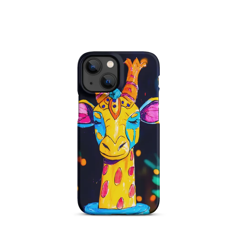 Whimsical Giraffe in Vibrant Colors | Phone Case |  13 Mini | Snap Case | Matte
