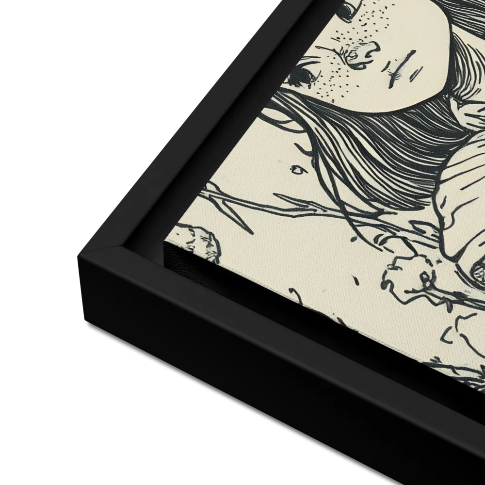 A Young Guardian of Nature | Canvas with Black Frame | 12″×16″