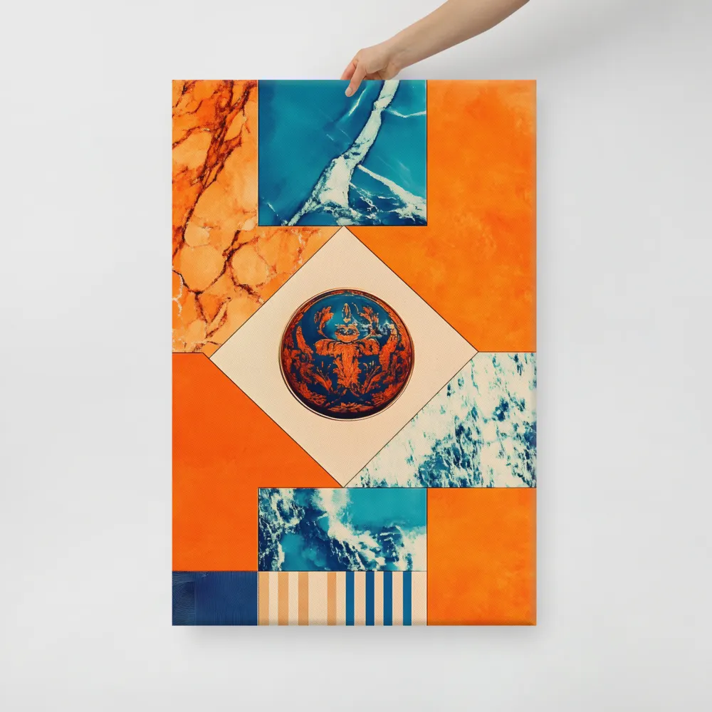 Harmonious Encounters: Abstract Geometry | Canvas | 24″×36″