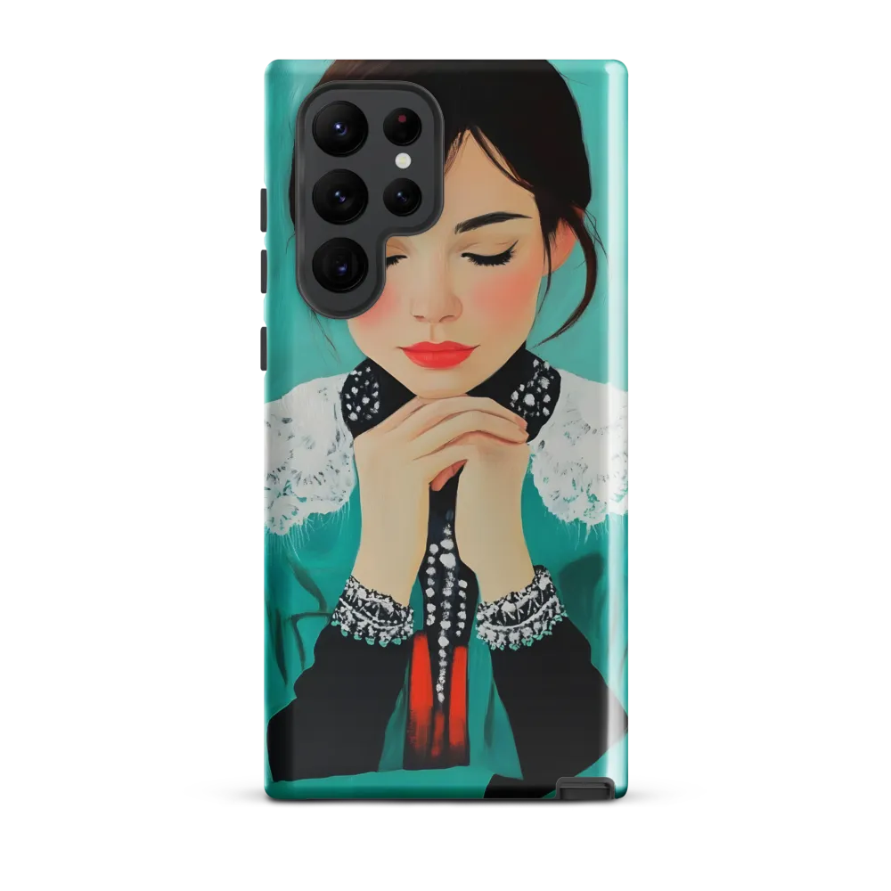 Serenity in Turquoise | Phone Case |  S22 Ultra | Tough Case | Glossy