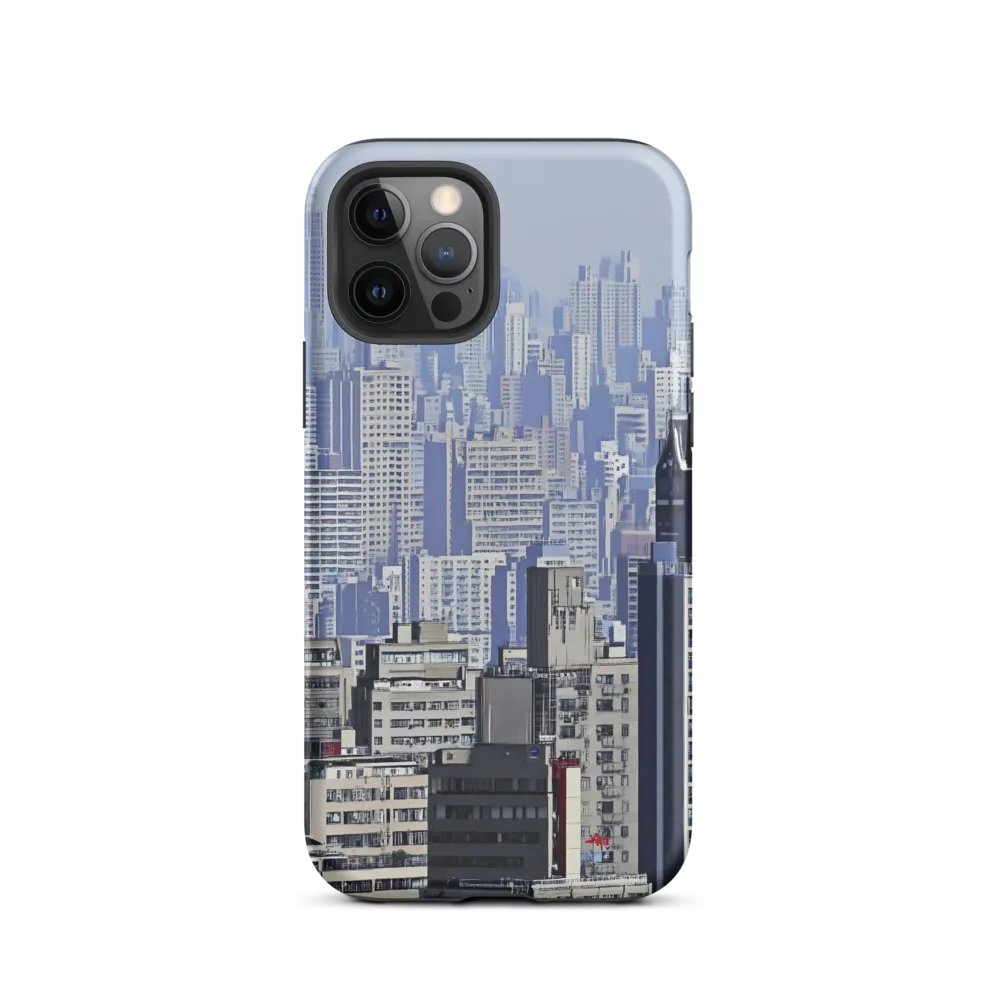 Urban Symphony: A Cityscape in Blues and Grays