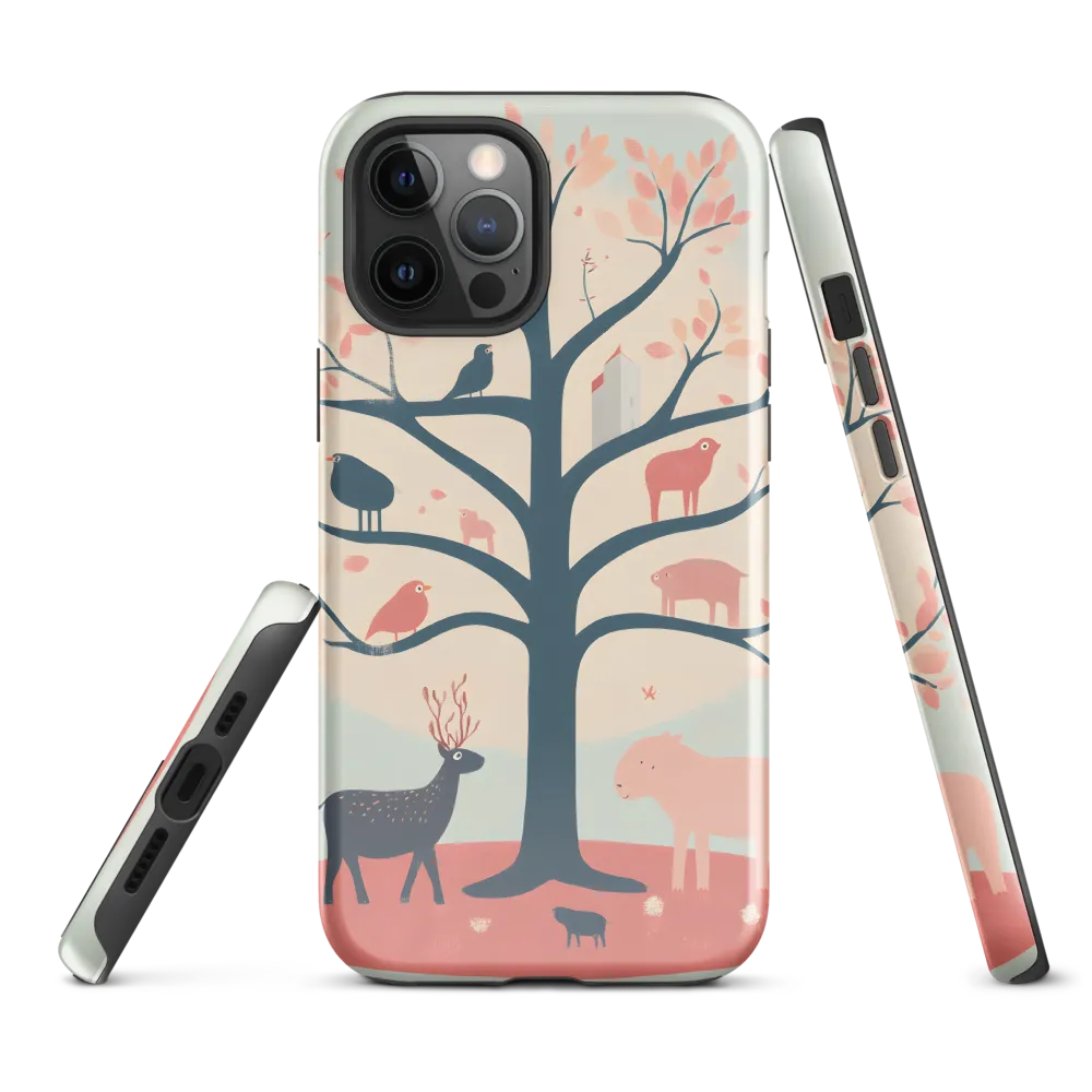 Whimsical Tree with Playful Creatures