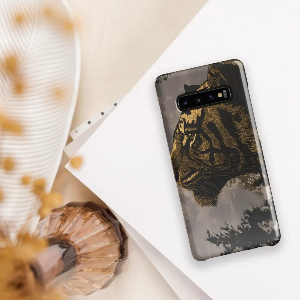 Majestic Silence: The Golden Tiger | Phone Case |  S10 Plus | Snap Case | Glossy