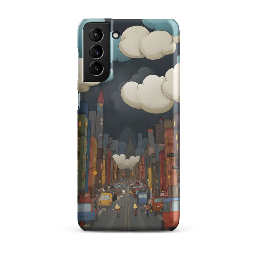 Urban Symphony: A City Awakens at Dusk | Phone Case |  S21 Plus | Snap Case | Matte