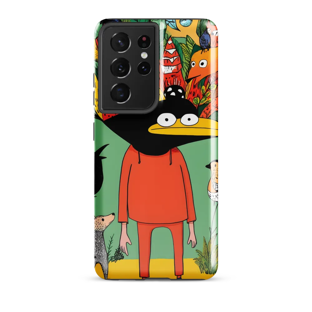Whimsical Encounter in a Colorful Jungle