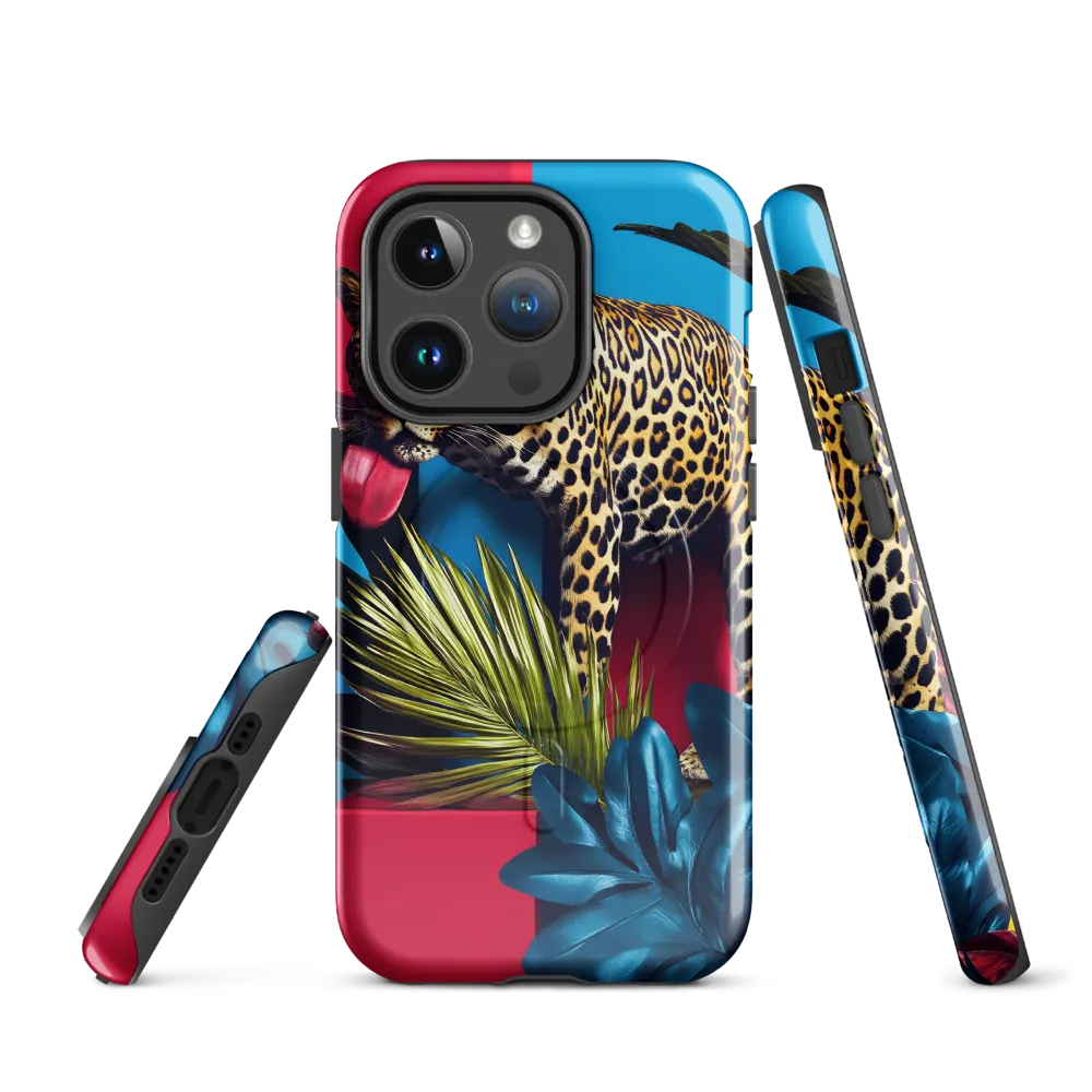 Playful Leopard in Vibrant Paradise