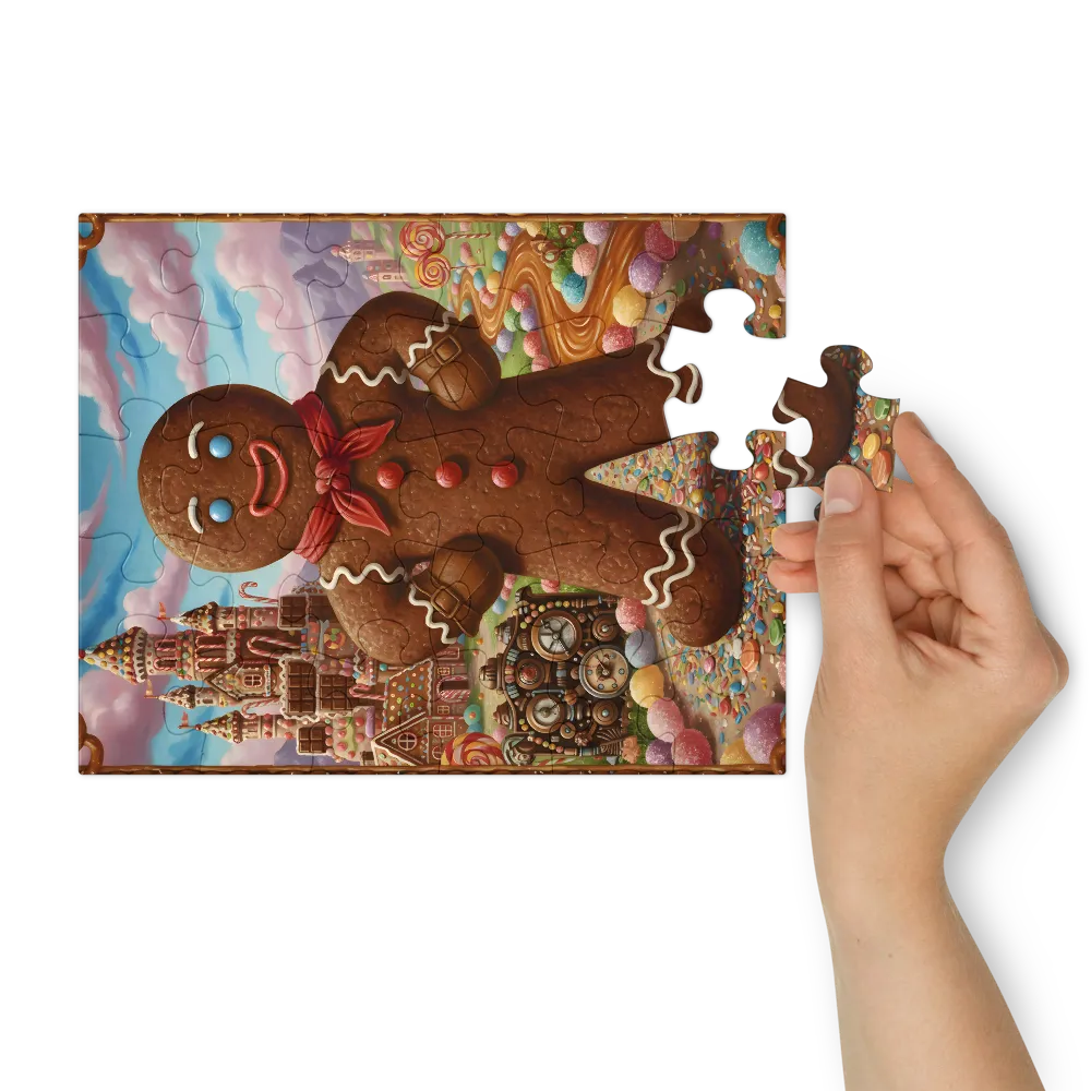 Gingerbread Guardian 
 Jigsaw Puzzle in Tin Box