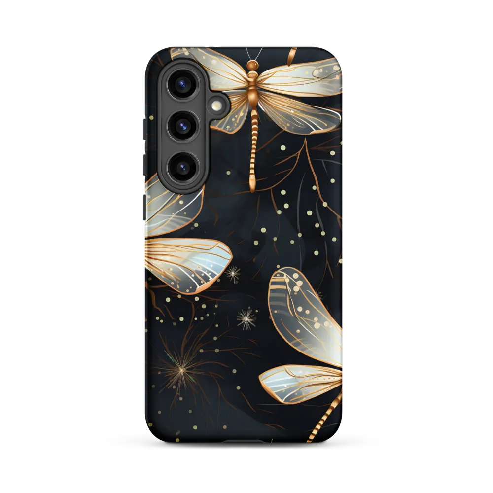 Ethereal Dance: Dragonflies in a Midnight Garden