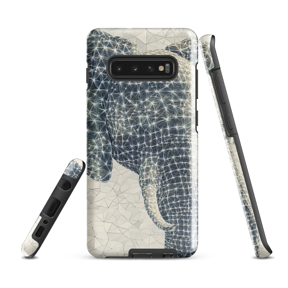 Ethereal Elegance: The Stylized Elephant | Phone Case |  S10 Plus | Tough Case | Glossy