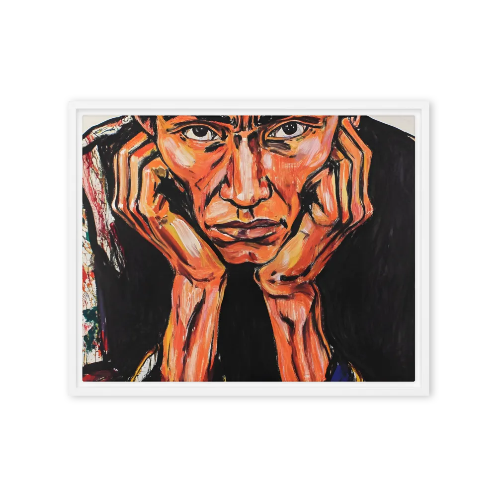 Contemplative Intensity: An Expressionist Portrait