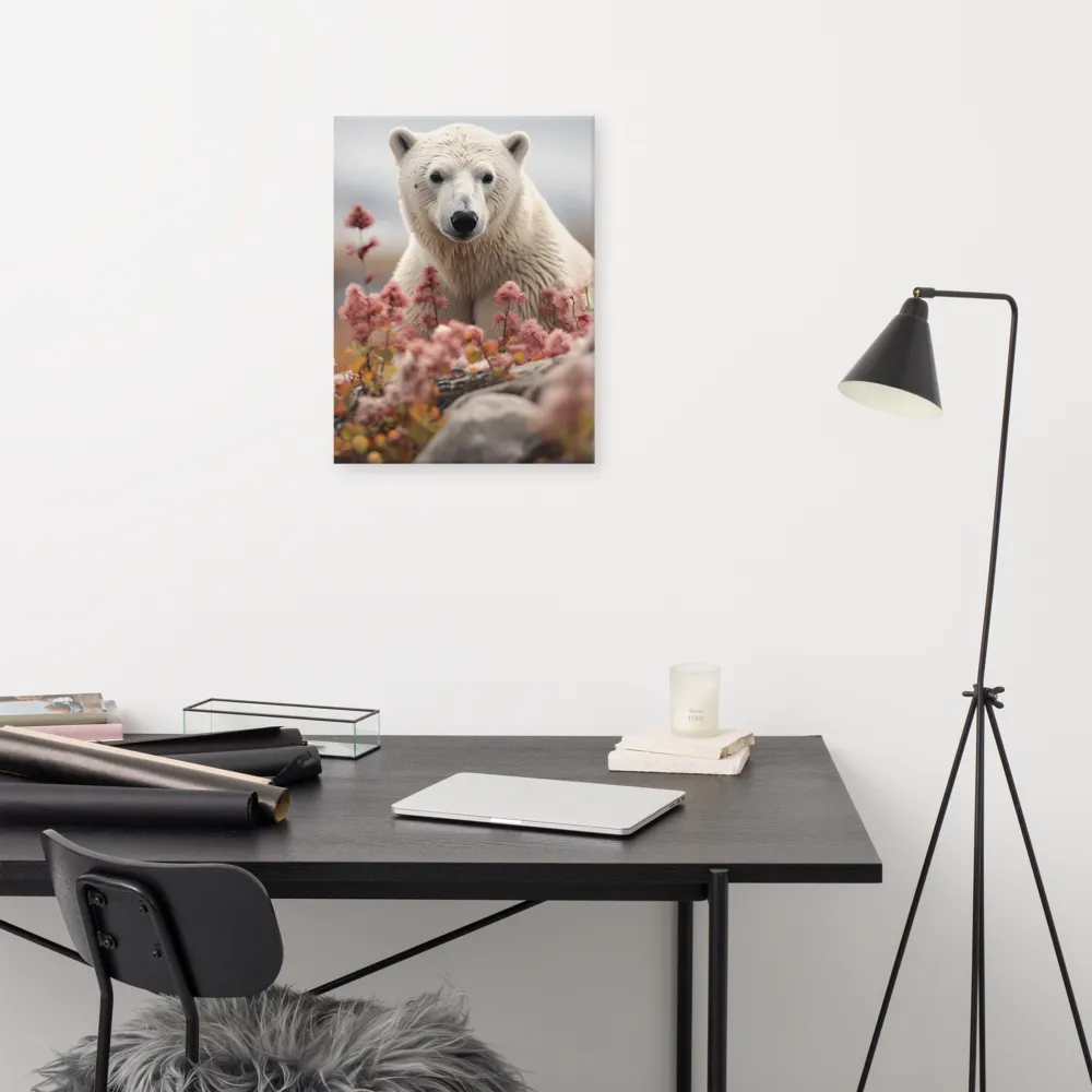 Curiosity Among Blooms: The Polar Bear