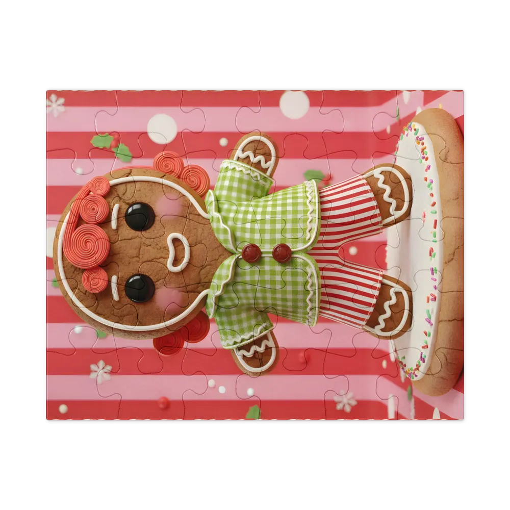 Gingerbread Smile 
 Jigsaw Puzzle in Tin Box