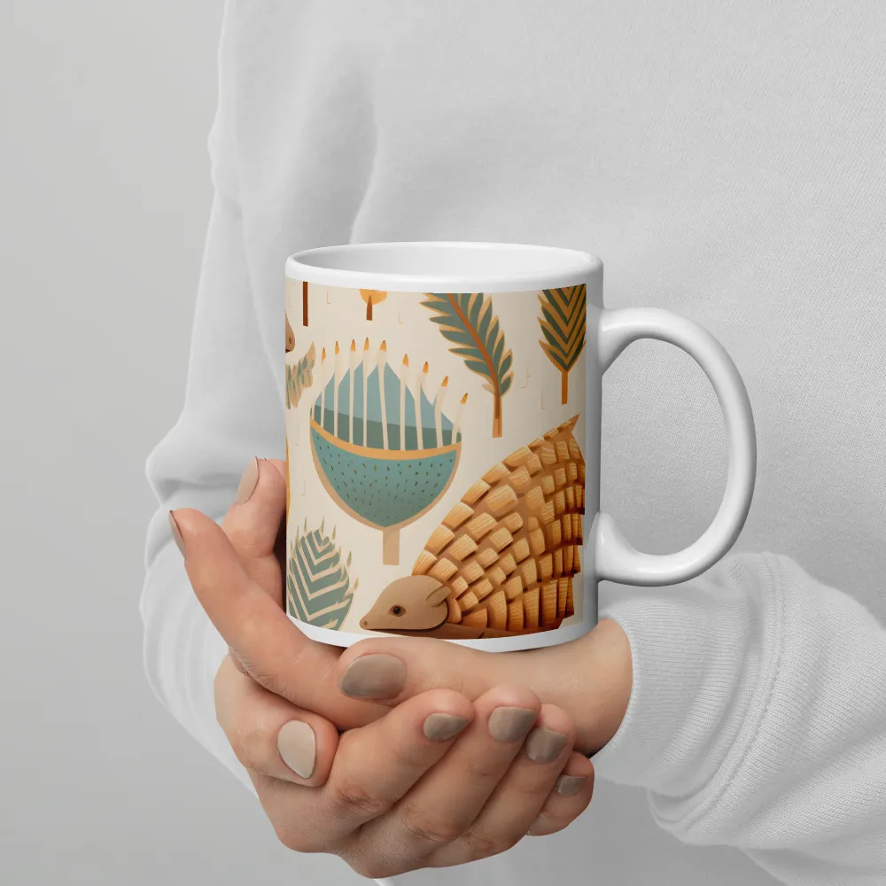 Pangolins in a Whimsical Habitat | Mugs | Multiple Sizes & Colors